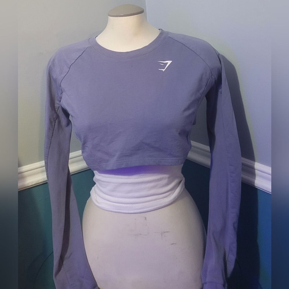 GYMSHARK Woman's Purple Training Top Size Small - Picture 4 of 9